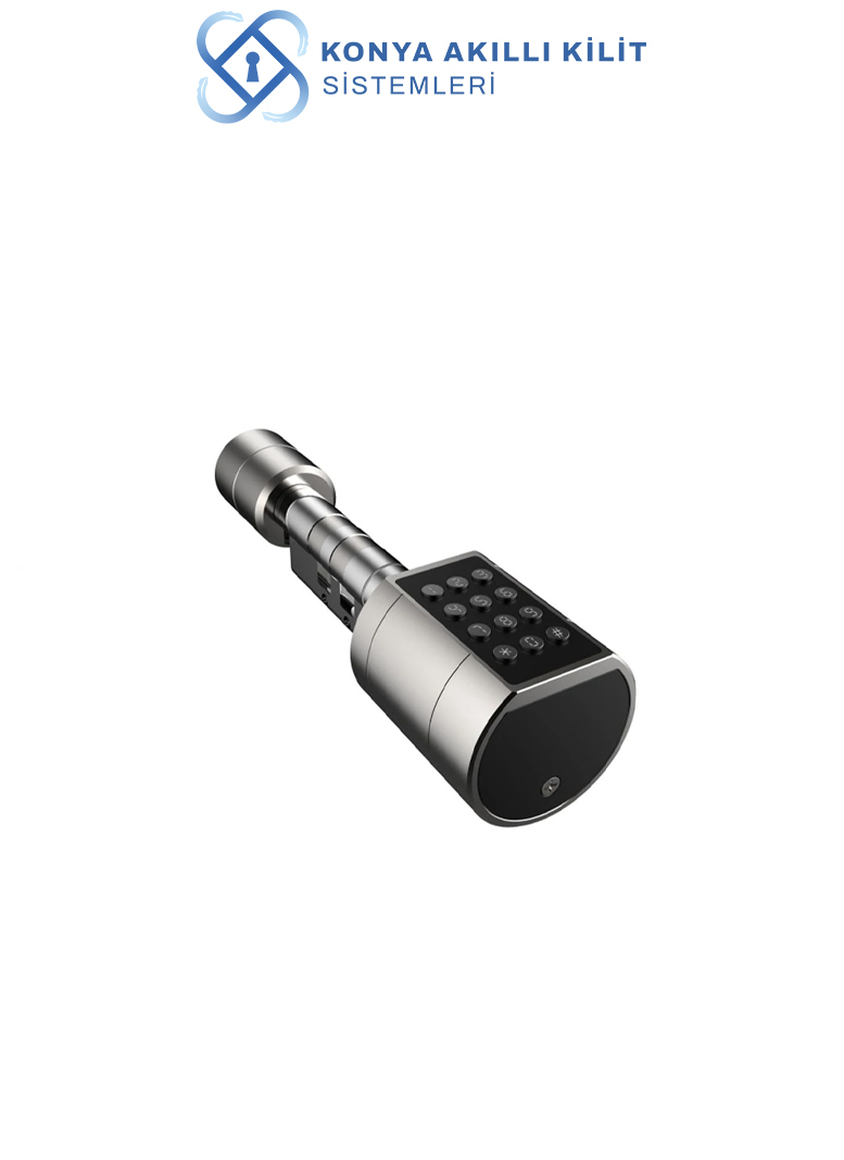 Silindir Barelli Çelik Kapı Kolu Tuya Uyumlu